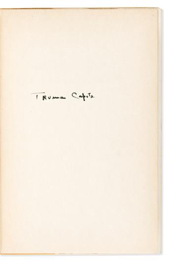 Capote, Truman (1924-1984) Breakfast at Tiffanys, Signed First Edition.